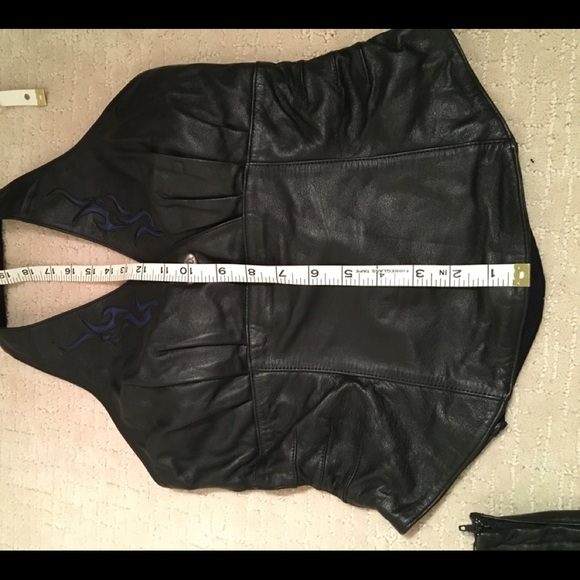 HD blue flames leather halter top and skort - Picture 8 of 15